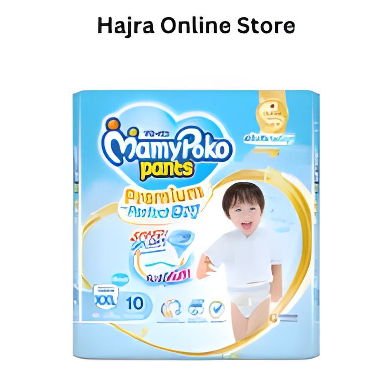 Mamypoko Premium Pants XXL Boys 10pcs (15-25kg) Leak Guard, Soft Fit