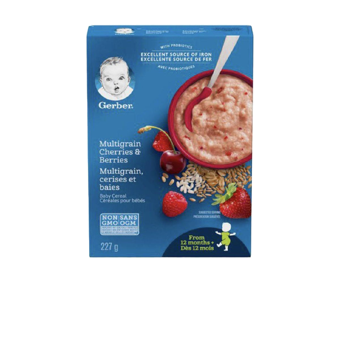 Gerber baby cereals Multigrain Cherries and Berries 227g