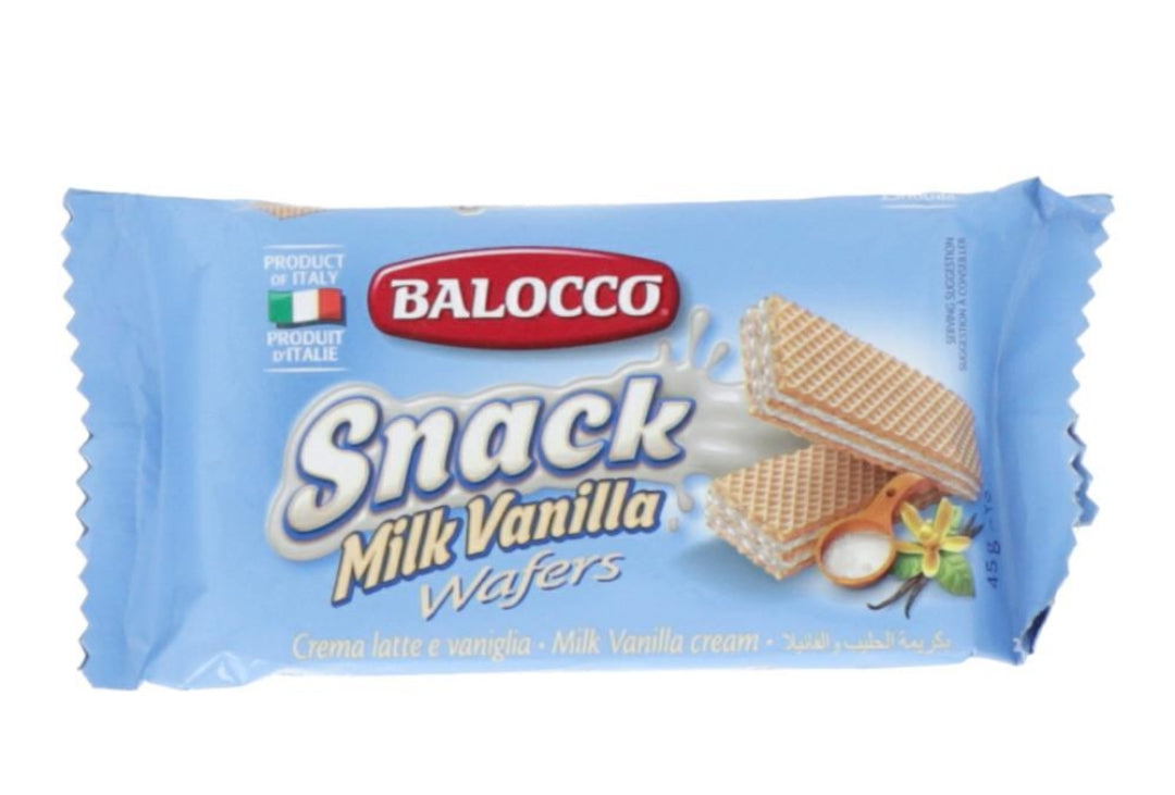 Balocco snack milk vanilla wafers 45g