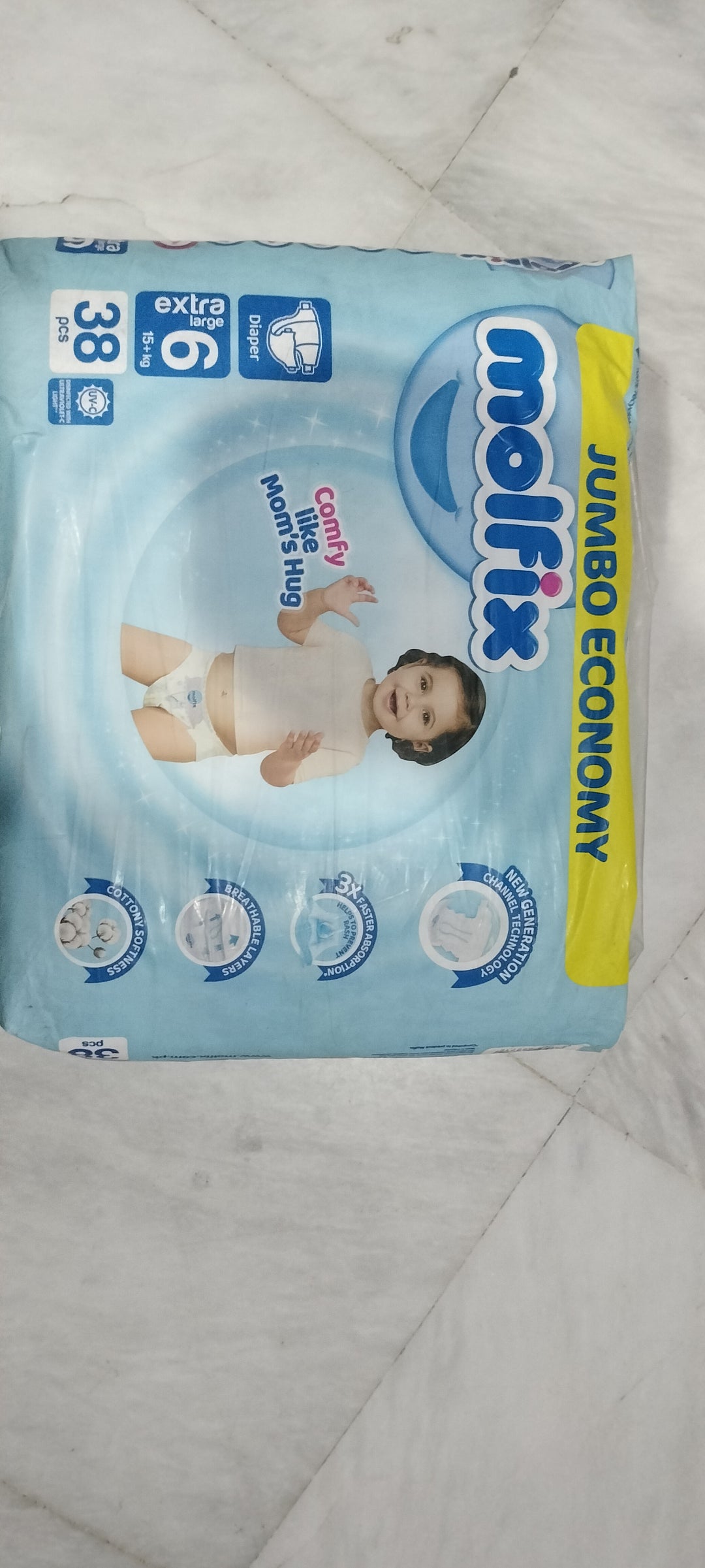 Molfix diaper size 6, 38pcs