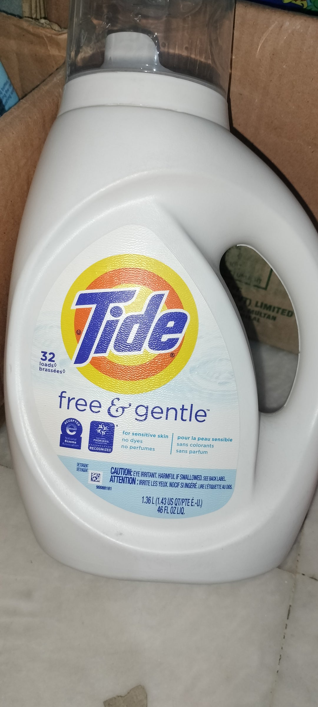Tide washing liquid free & gentle 32 loads 1.36litr