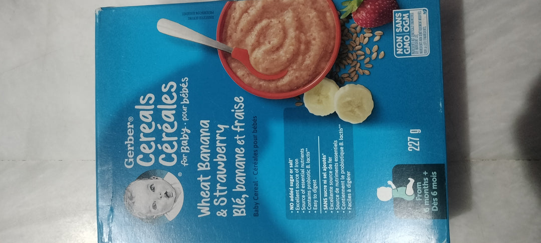 Gerber cereals Wheat banana & Strawberry 227g