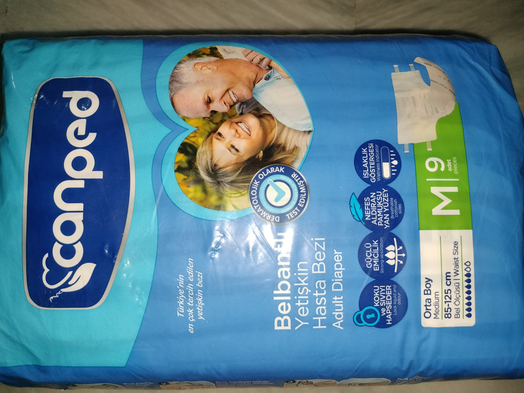 Canped adult diaper medium size 9 pcs