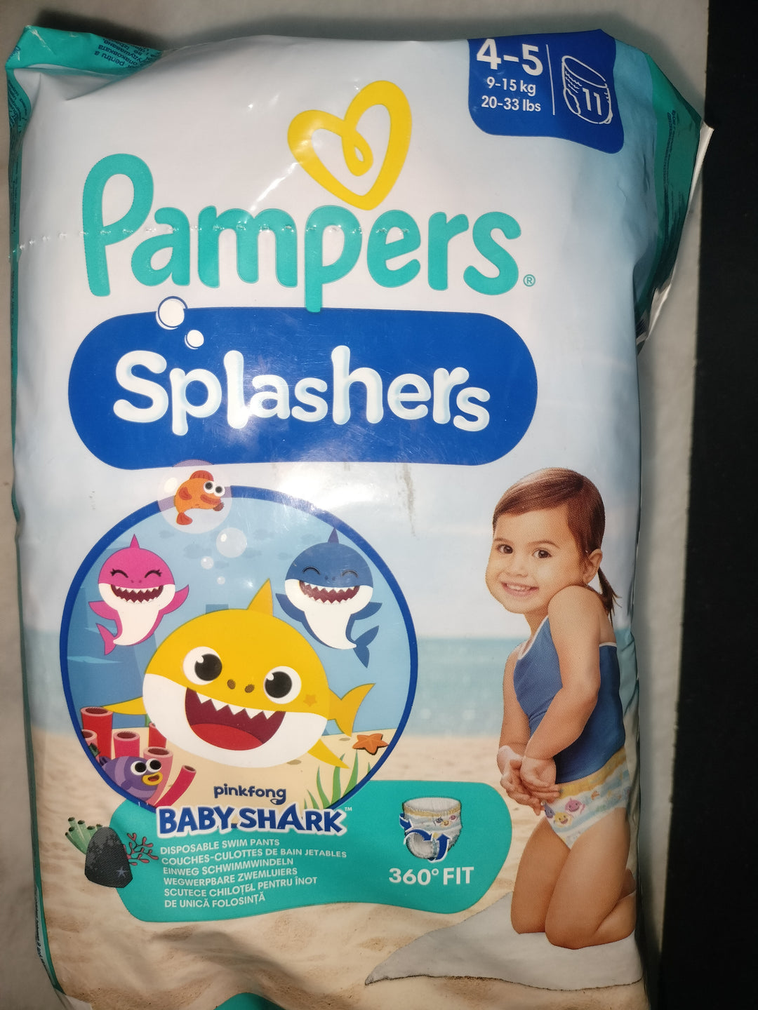 Pampers splashers swim pants, 4-5 years, 9-15 kg, 11pants