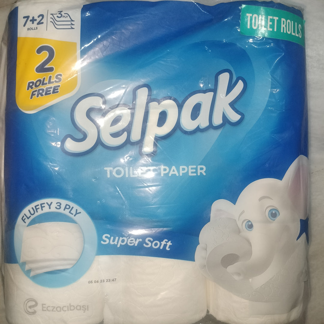 Selpak toilet paper roll 3ply 7+2rolls
