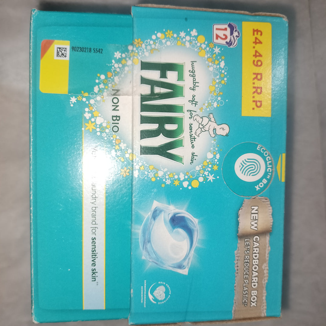 Fairy washing pods non bio 12 wash sensitive