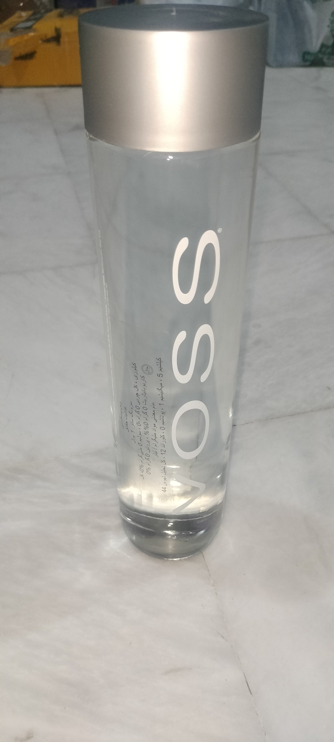 Voss mineral water still 800ml glass bottle