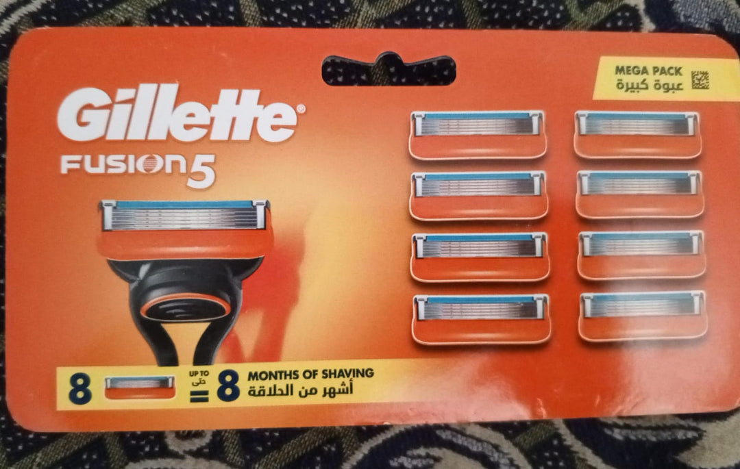 Gillette Razor fusion5, 8 blades carts