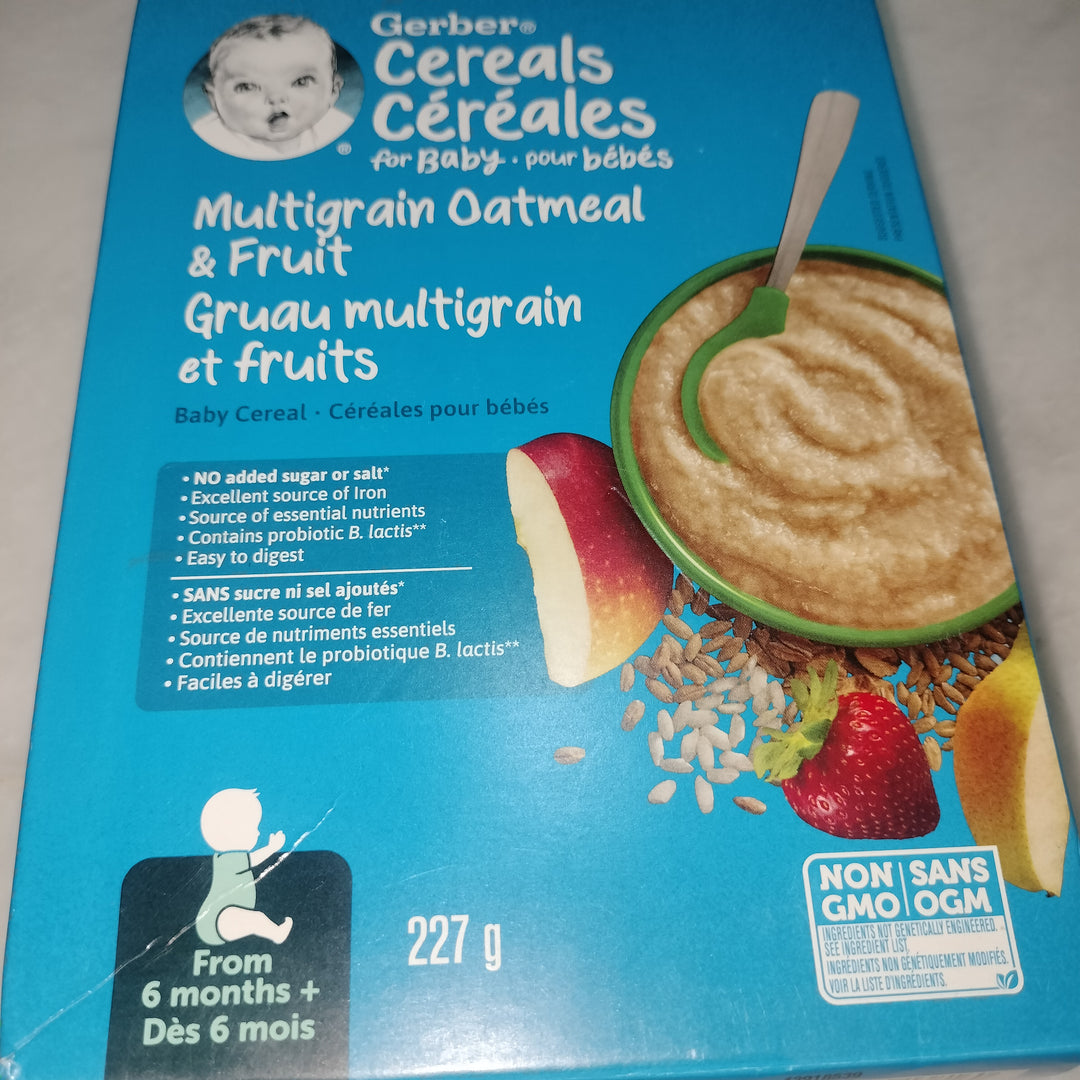Gerber cereal multi grain oatmeal & fruit 227g