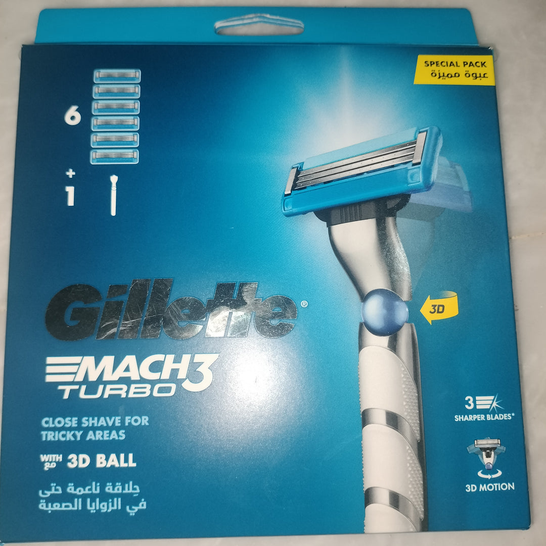 Gillette Mach3 turbo 1 razor 6 blades