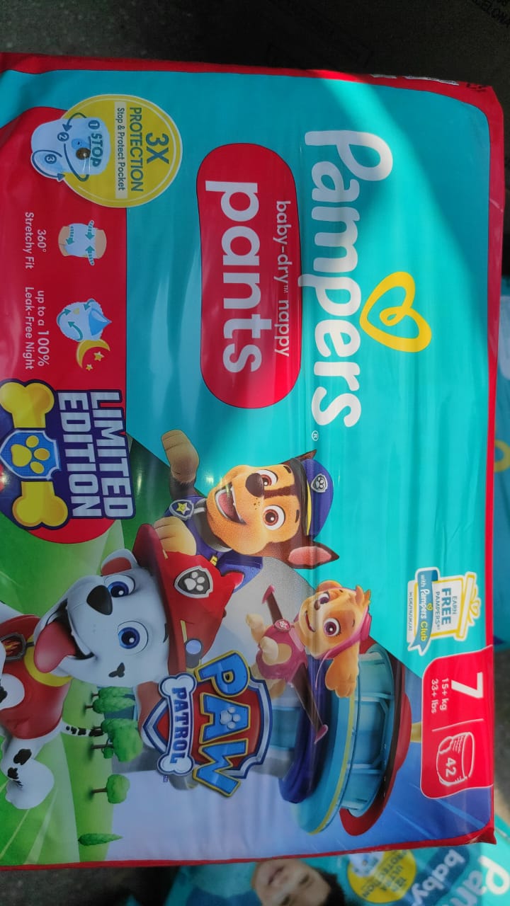 Pampers baby dry pants size 7, 42pcs (imported)
