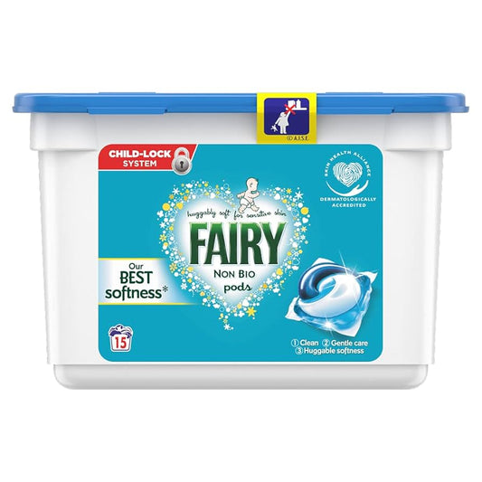 Fairy washing pods non bio 15 washes 361.5g