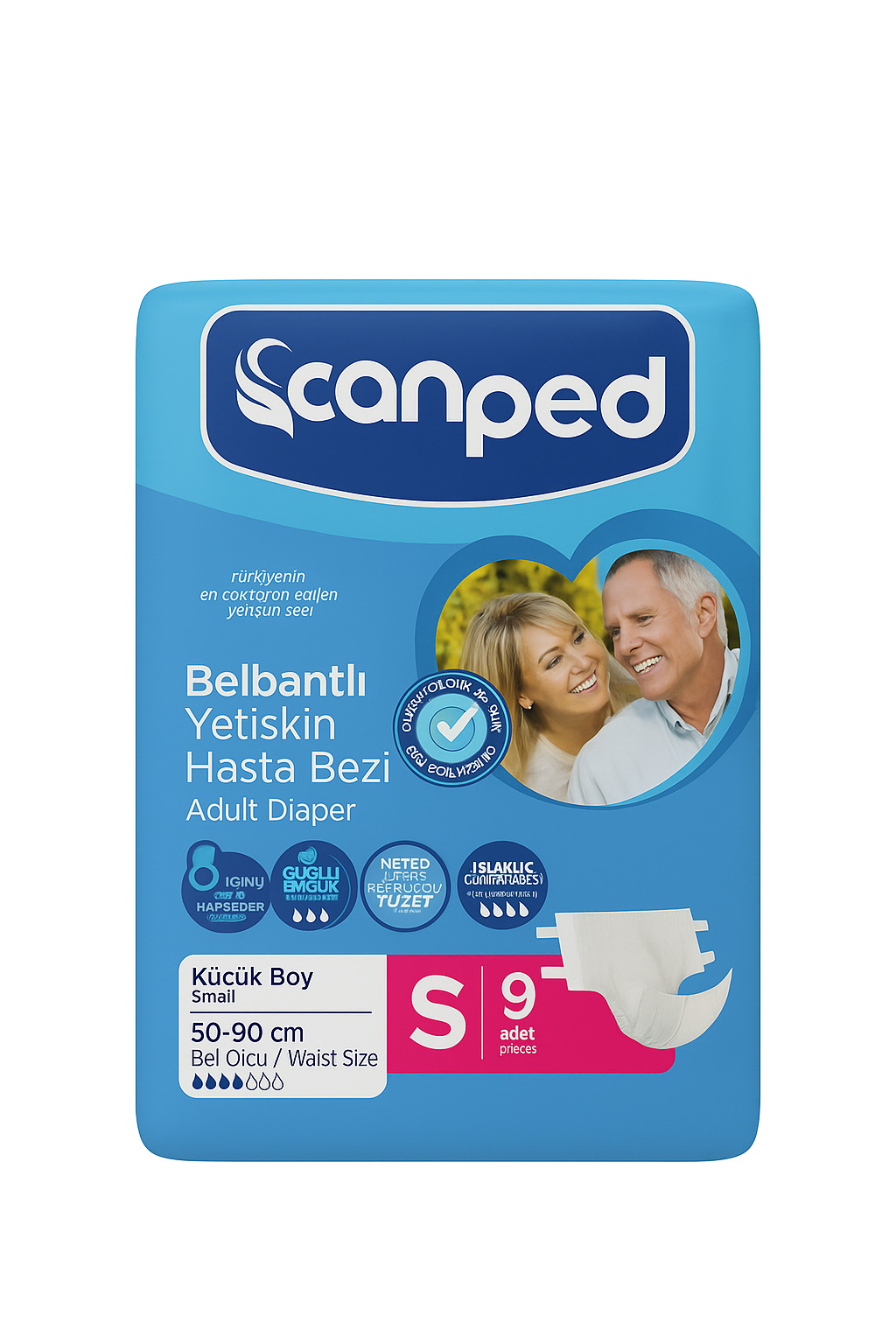 Canped adult diaper small size 9pcs