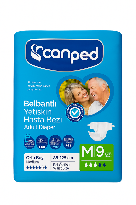 Canped adult diaper medium size 9 pcs