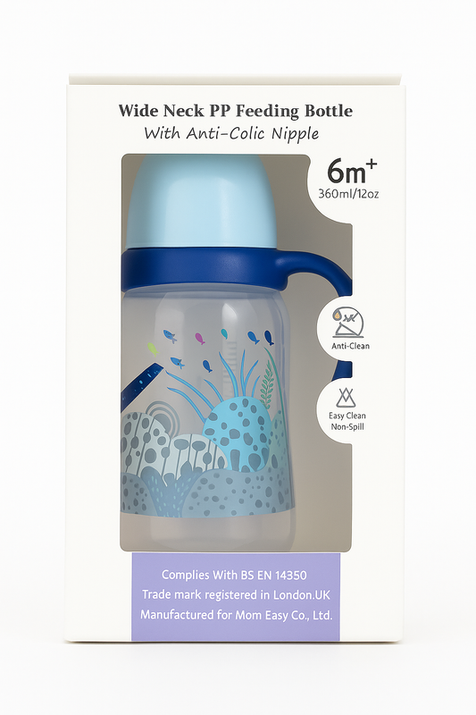 Momeasy wide neck pp feeding bottle 6+, 360ml/12oz