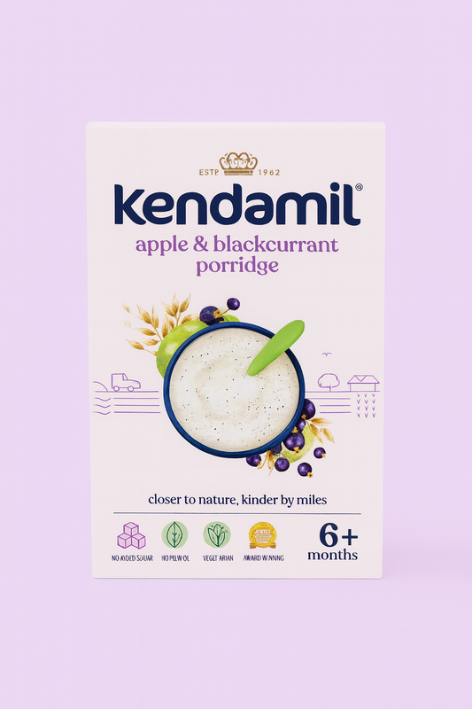 Kendamil apple & blackcurrant porridge 150g 6+ months