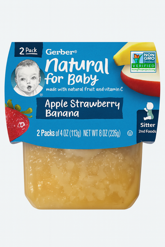 Gerber puree apple strawberry banana 226g