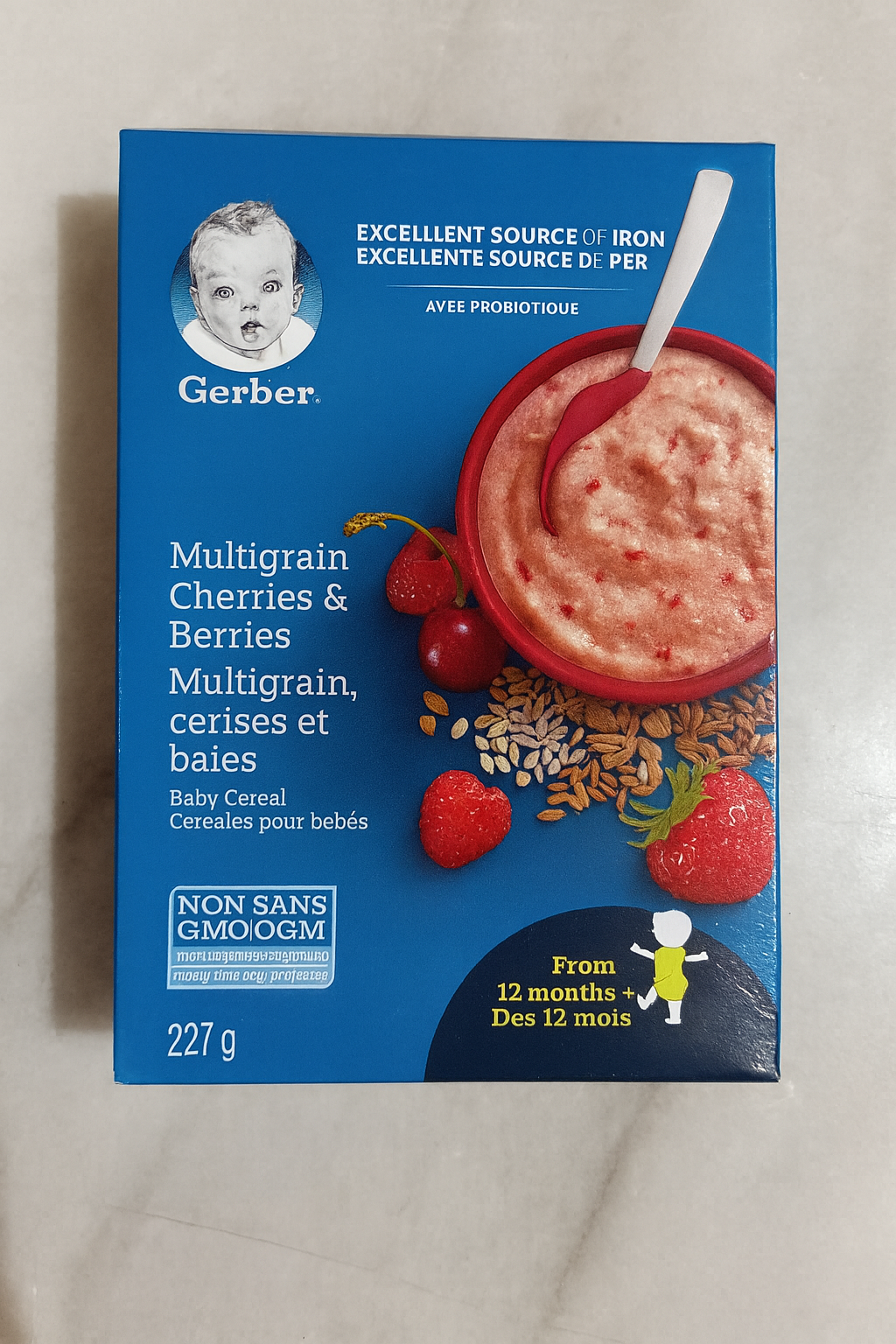 Gerber baby cereals Multigrain Cherries and Berries 227g