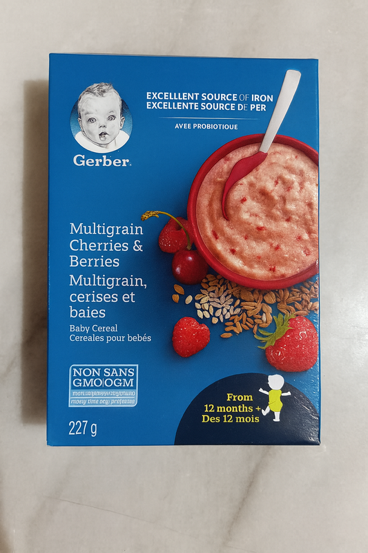 Gerber baby cereals Multigrain Cherries and Berries 227g