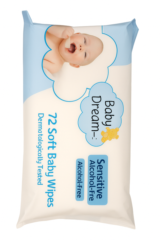 Baby dream sensitive soft 72 wipes