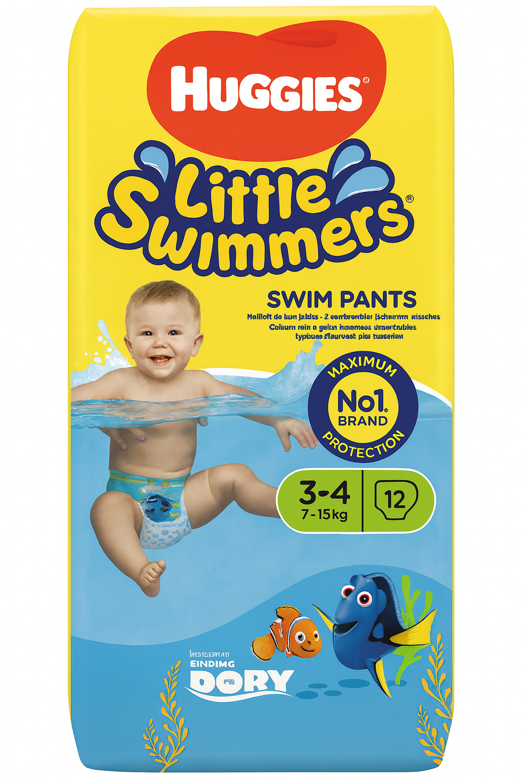 Huggies little swimmers sim pants 3-4 years, 7-15kg, 12 pants