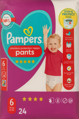 Pampers premium protection Nappy pants size 6, 24pcs