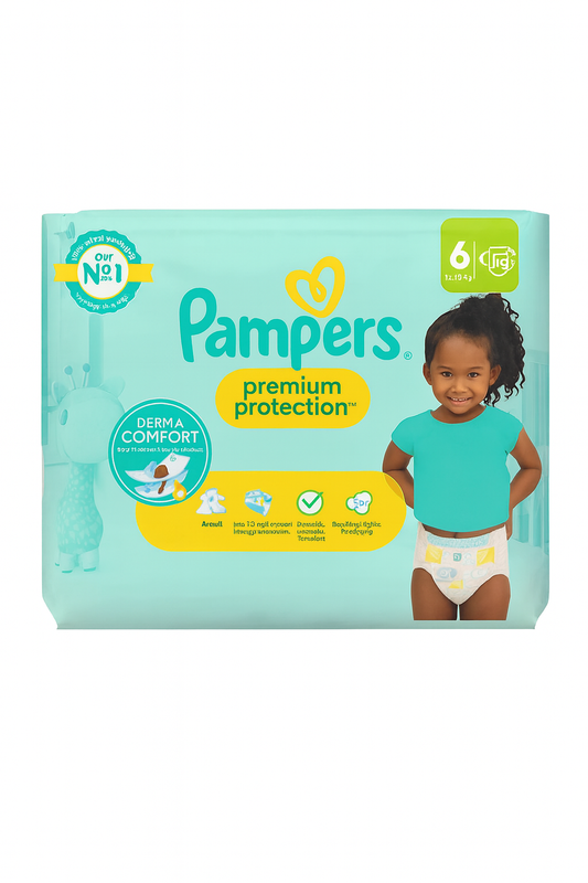 Pampers premium protection diaper size 6, 19pcs