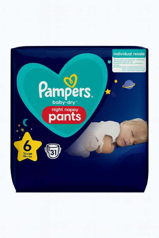 Pampers baby dry night nappy pants size 6, 31 pcs
