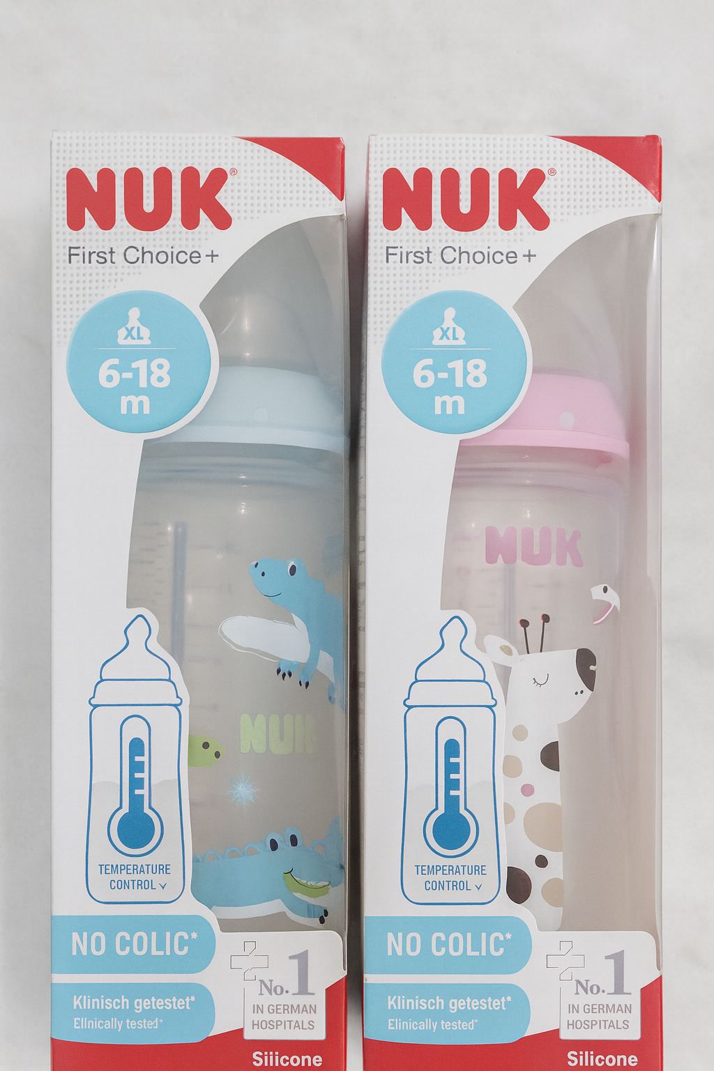 Nuk first choice plus 360ml feeder bottle with temperature controlled