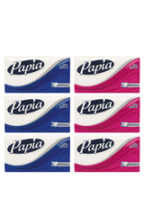 Papia tissue paper non perfume 2ply 500 (pack of 6)