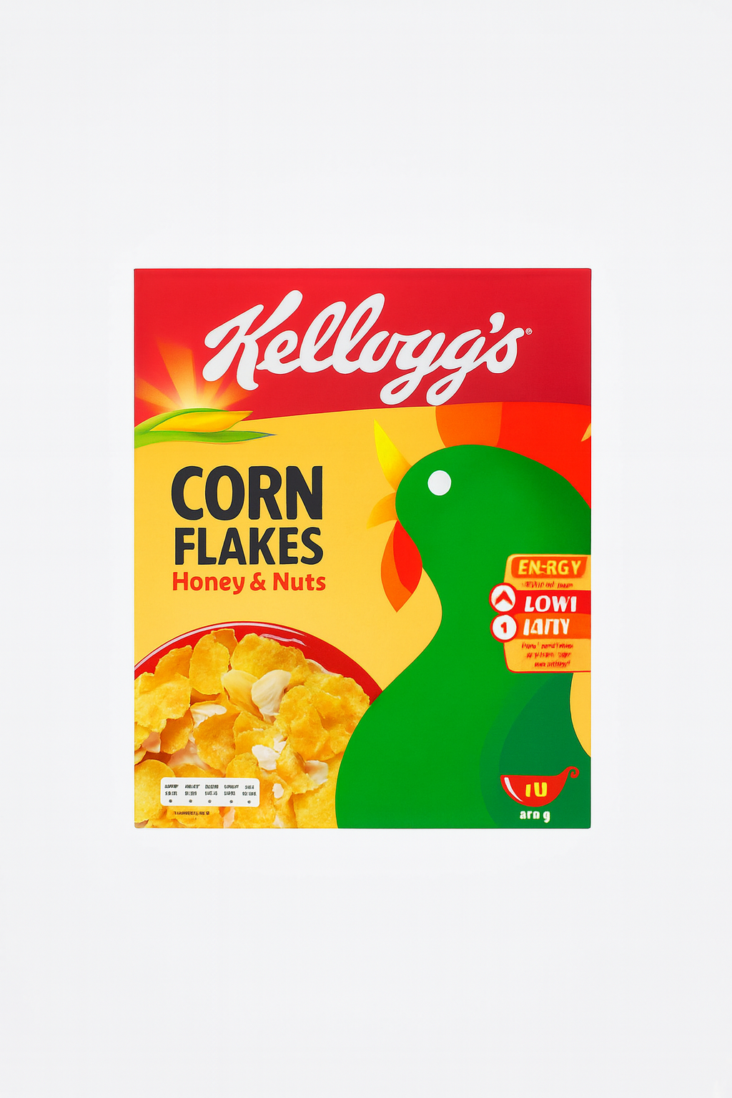 Kellogg's Corn Flakes Honey & Nuts 375 g | Crunchy Breakfast Cereal, Nutritious & Delicious | Corn Flakes Cereal | Breakfast Cereal | Family Size Cereal |