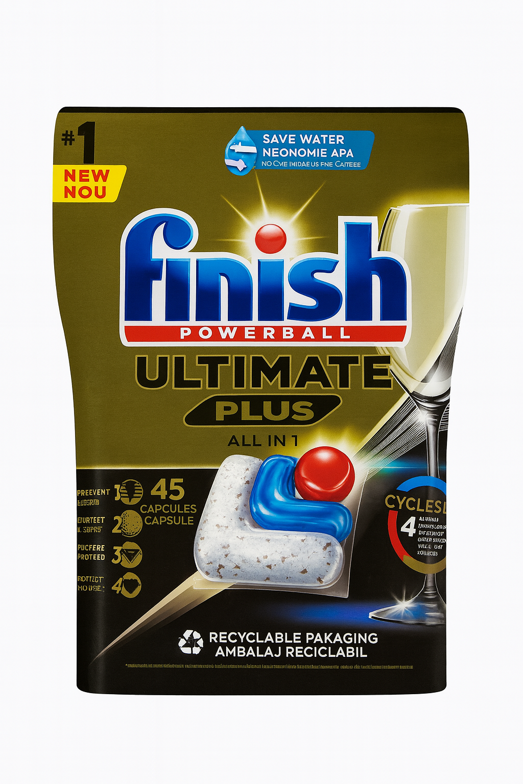 Finish powerball ultimate plus all in 1, 45 capsules
