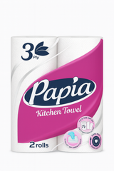 Papia kitchen roll 3ply (pack of 2)