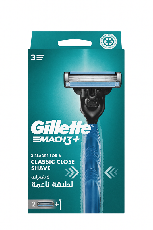 Gillette Mach3+ razor 2 blades 1 stick