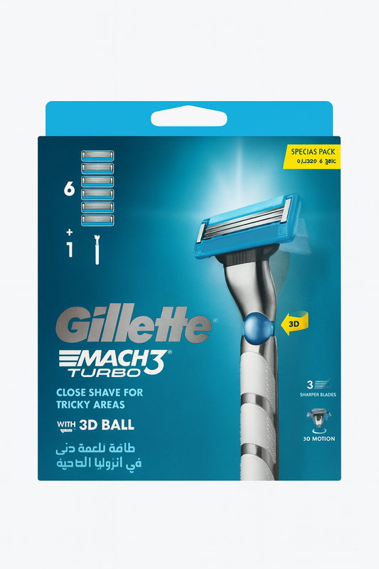 Gillette Mach3 turbo 1 razor 6 blades