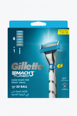 Gillette Mach3 turbo 1 razor 6 blades