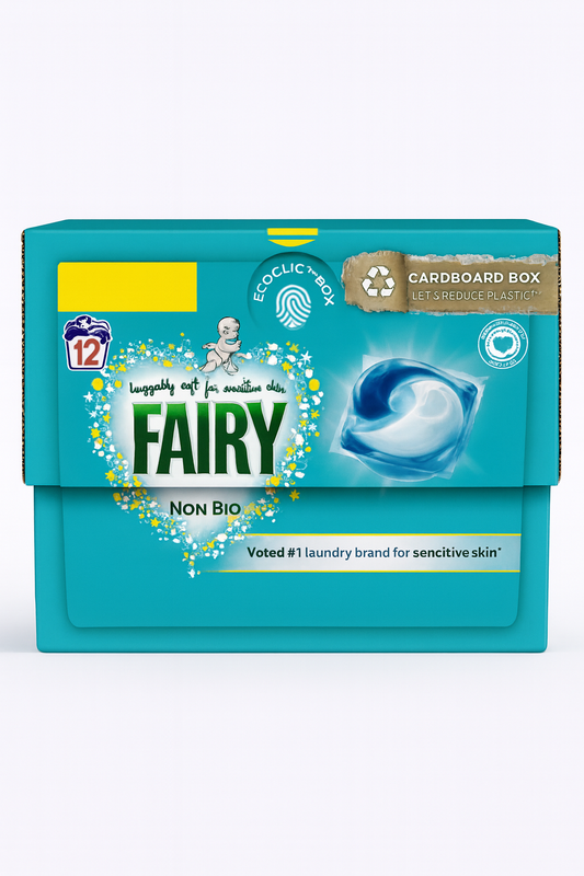 Fairy washing pods non bio 12 wash sensitive