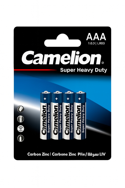 Camelion R03P Super Heavy Duty Blue AAA Battery (Pencil Cell BP4) | cell | rechargable cell | camelion cell