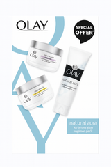 Olay natural whitening day and night cream + face wash set
