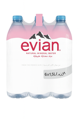 Evian water 1.5 litr (pack of 6)