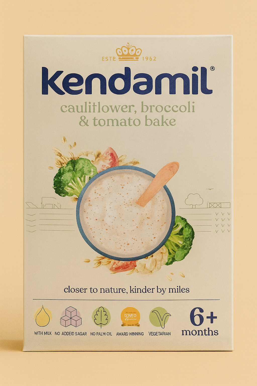 Kendamil porridge cauliflower, broccoli & tomato bake 6 months+, 150g