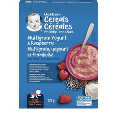 Gerber cereal multigrain yogurt & raspberry 227g
