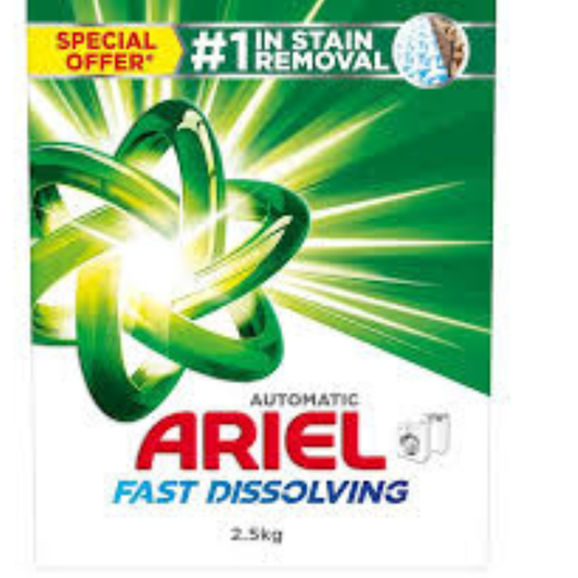 Ariel fast dissolving washing powder automatic transmission 2.5kg