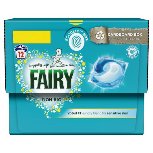 Fairy washing pods non bio 12 wash sensitive