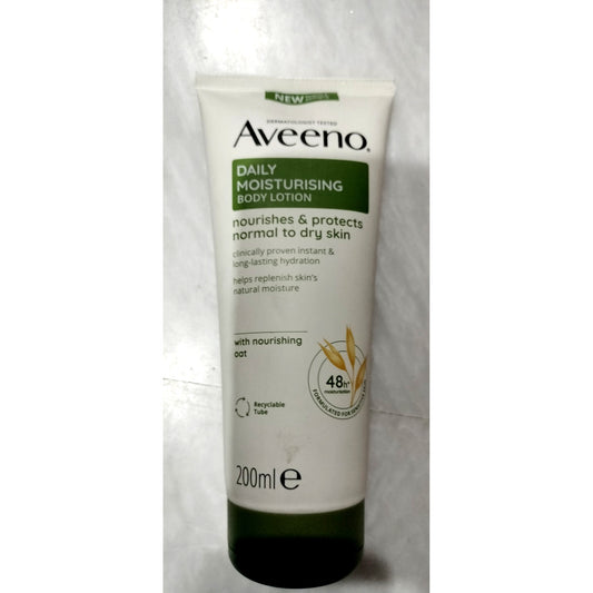 Aveeno Daily Moisturizing Body Lotion 200ml – Nourishing & Hydrating Skin Care for Dry Skin