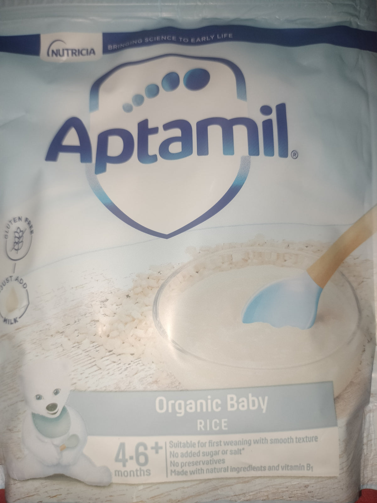Aptamil organic rice porridge, 4-6months+, 100g