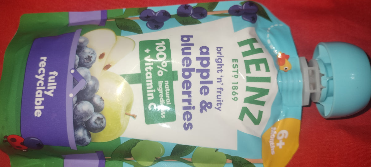 Heinz Apple & Blueberry Puree 6 Months Plus 100g