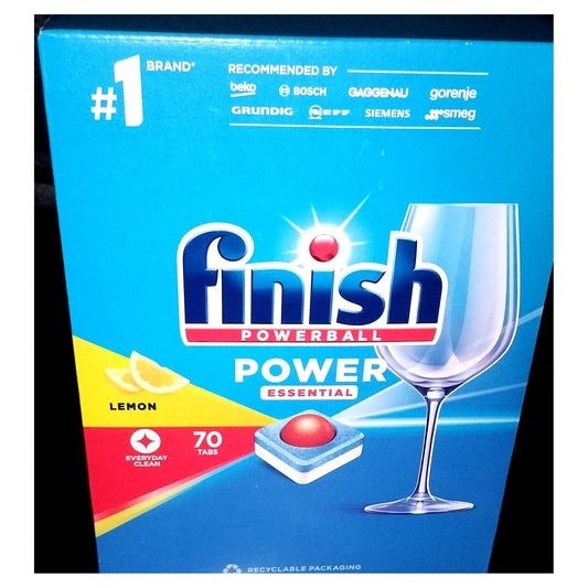 Finish powerball power essential dishwasher 70 tabs lemon