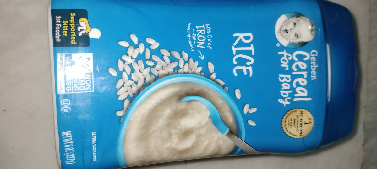 Gerber baby cereal rice 1st food 227g