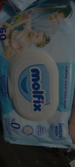 Molfix baby wipes sensitive skin no alcoholic 60 sheets